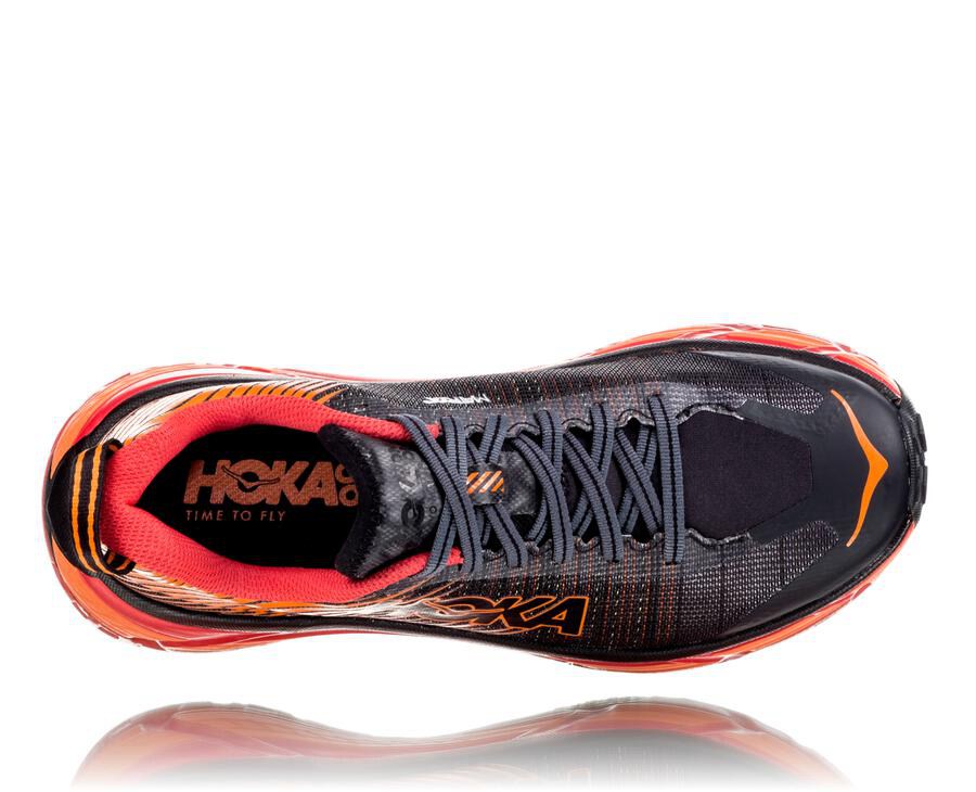 Zapatillas Trail Hoka One One Mujer - Evo Mafate 2 - Negras/Rojas - QUG035419